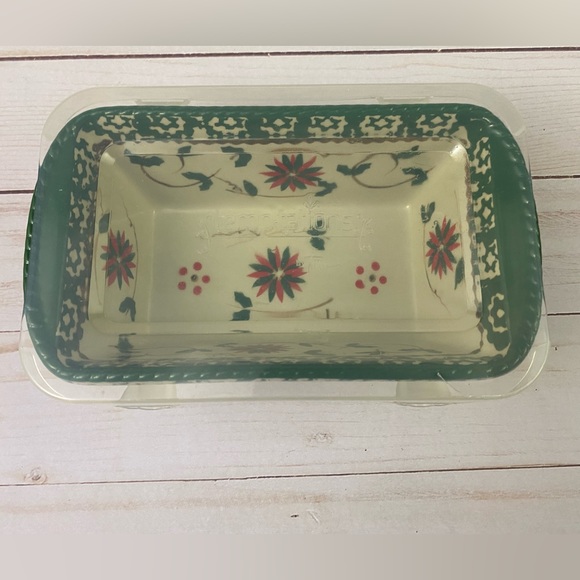 Temptations By Tara Old World Mini Loaf Pan With Lid 12 OZ Holiday - Picture 2 of 6